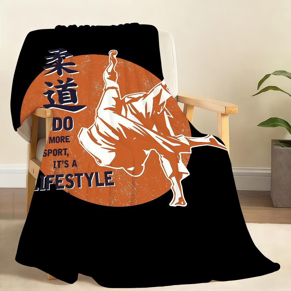 Sports Judo Martial Arts Blanket Soft Throw Blanket for Home Bedroom Bed Sofa Picnic Travel Office Rest Cover Blanket Gift