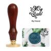 1 Pc Alphabet Pattern Wax Seal Stamps Retro Happy Birthday Antique Wooden Sealing Scrapbooking Wedding Decoration
