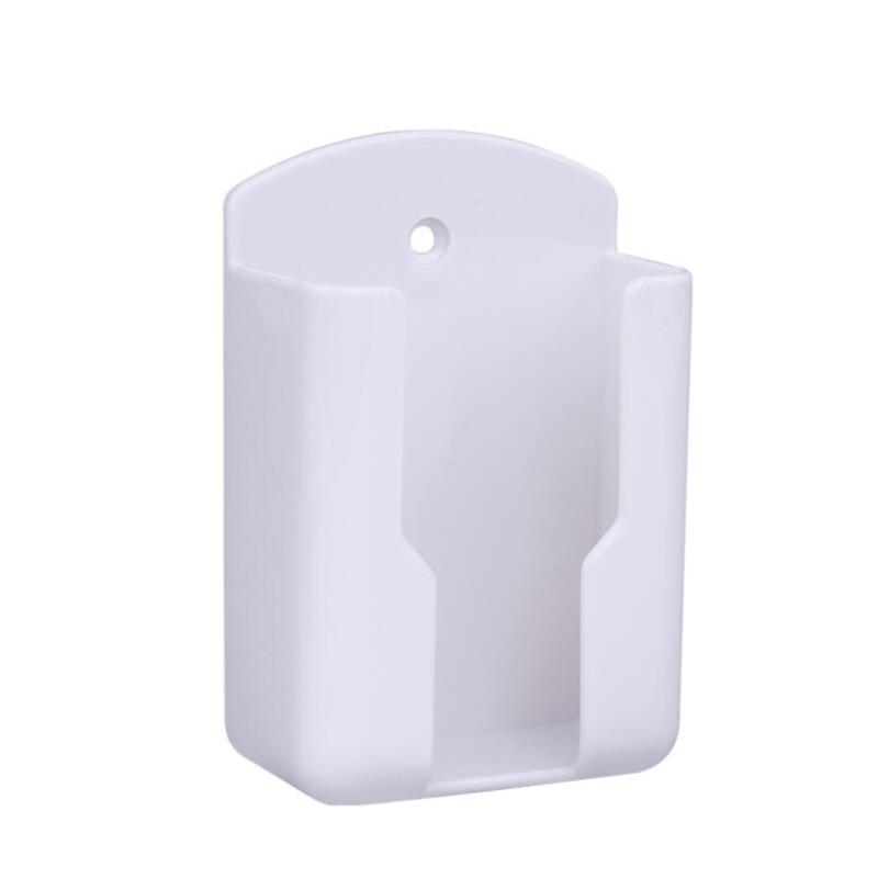 

Remote Control Storage Box Mobile Phone Storage Rack Wall Mounted Organizer Remote Control Air Conditioner Stand Holder Rack білий