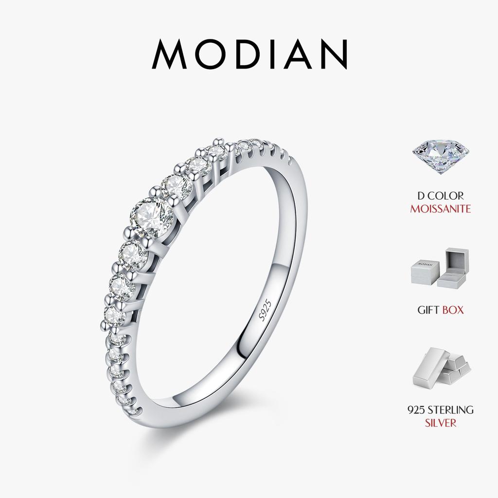 Exquisite Round Moissanite Ring 925 Sterling Silver Trendy Wedding Engagement Band Rings For Women Fine Jewelry