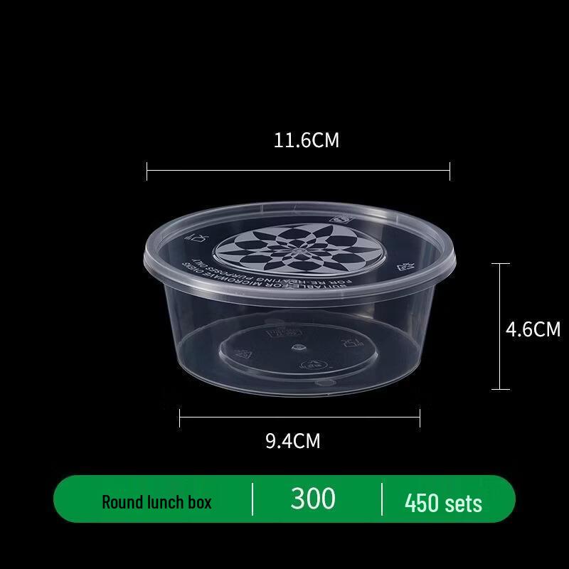 

JingJingRS Disposable Round Plastic Food Containers with Lids