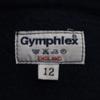 GYMPHLEX One Point Embroidery Long Sleeve Bore Fleece Zip Hoodie 12 Navy Women Used