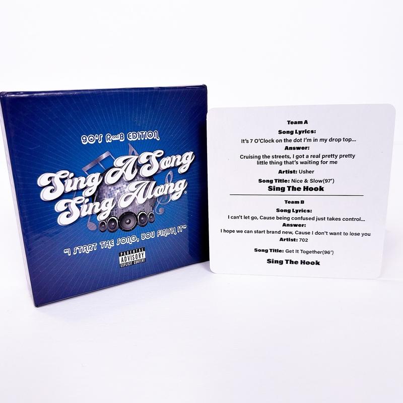 

Sing A Song Sing Along 90 s R&B Edition Classic Music Trivia Card Game Default