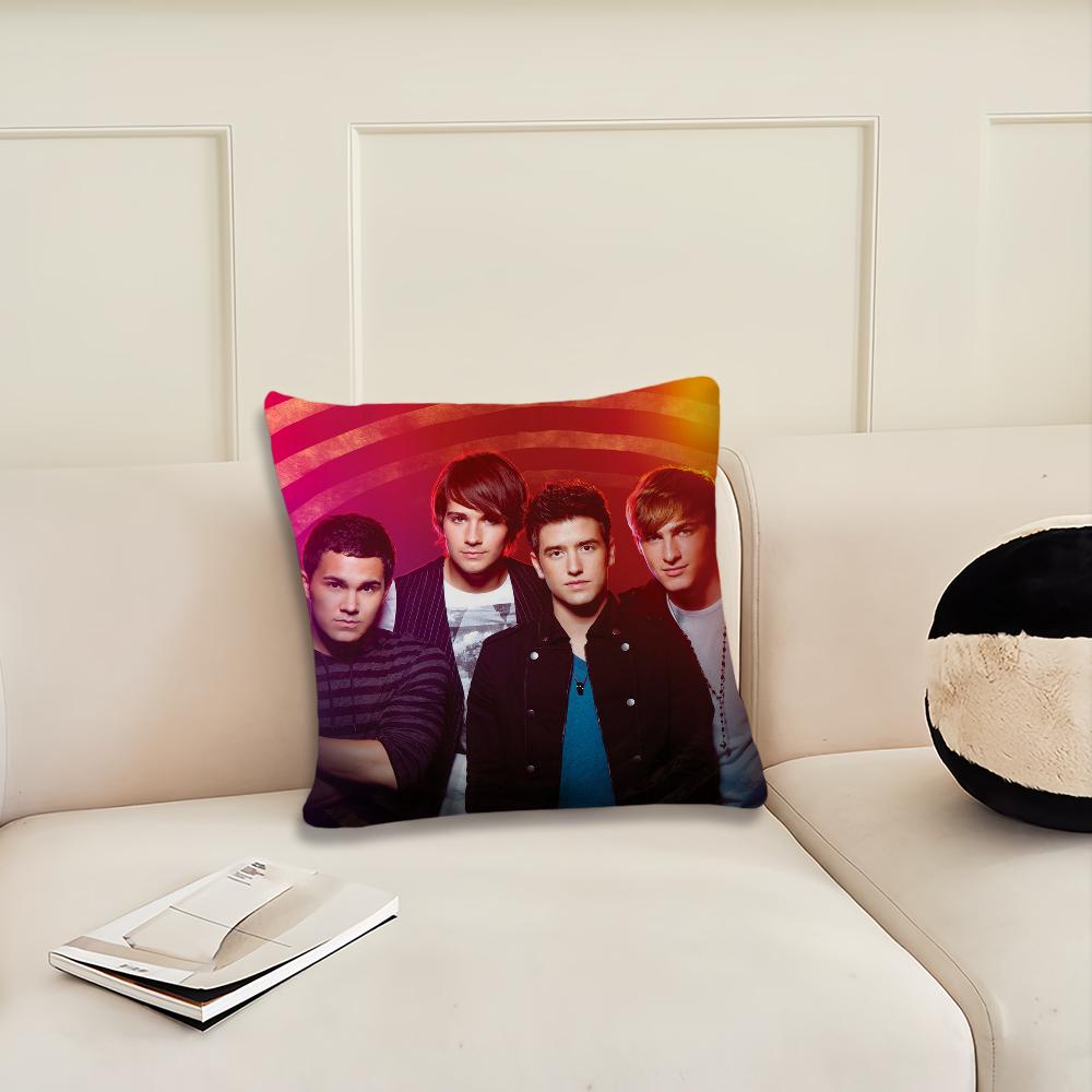 

Band B-big T-ime Rush Music cushion cover Pillow Cover Decoration Room Home Sofa living Office Car Nordic Simplicity 12x12Inch
