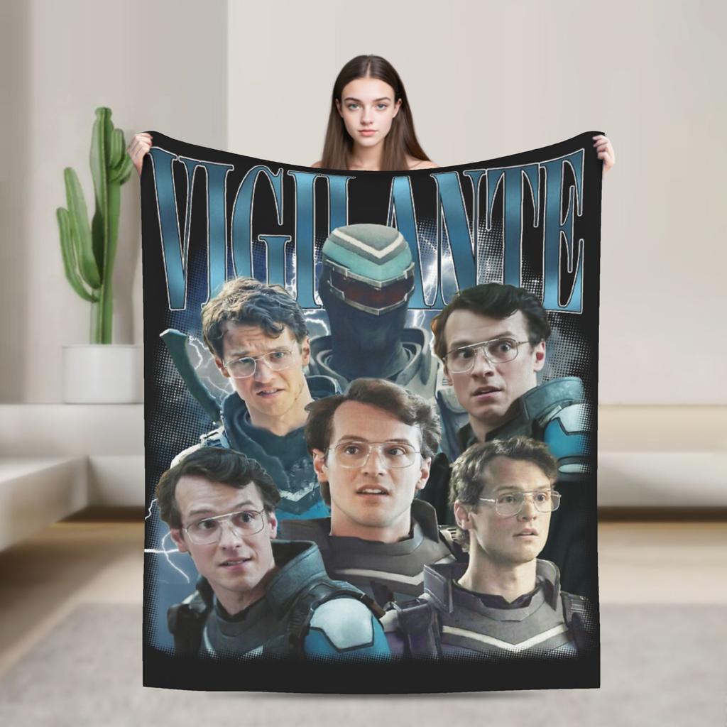 Vigilante peacemaker Super Warm Blanket Travel Plush Throw Blanket Print Home Decor Flannel Bedspread Sofa Bed Cover