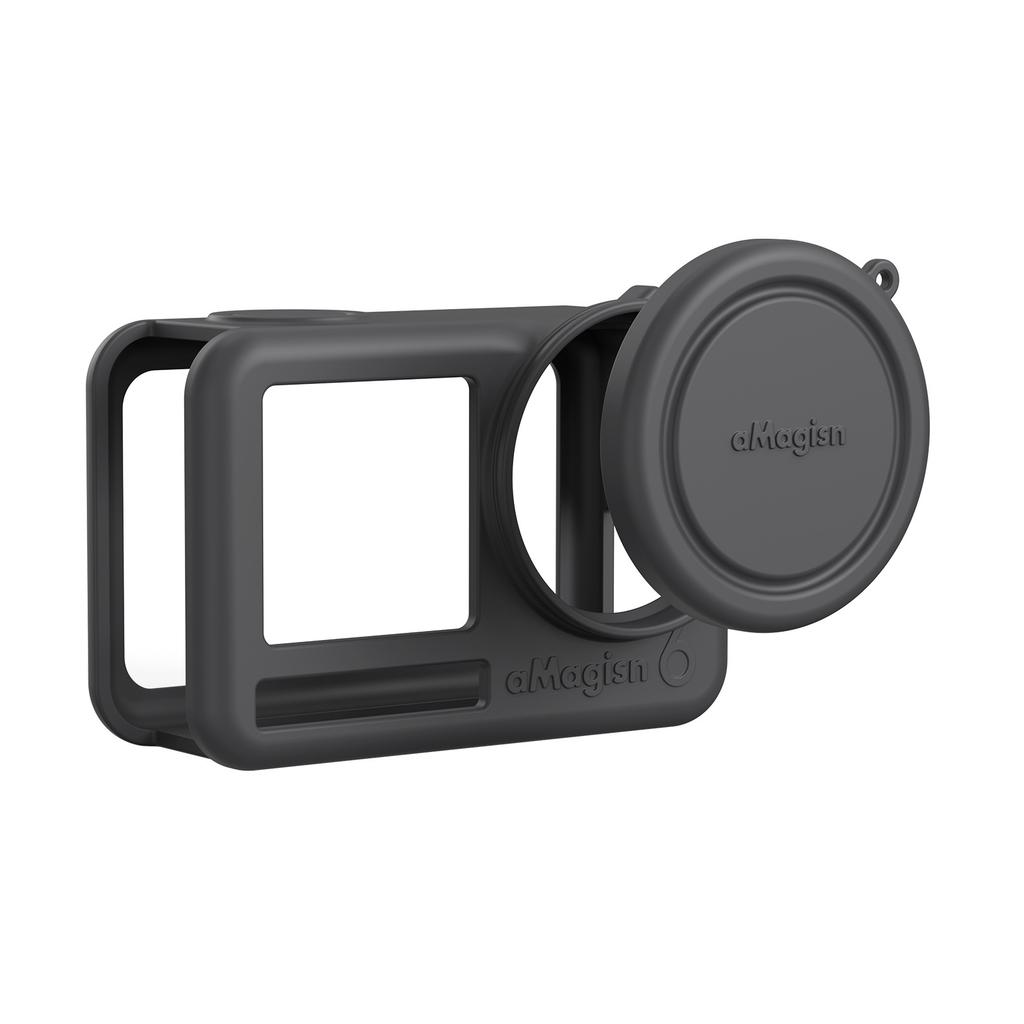 AMAGISN For DJI Osmo Action 6 Silicone Protective Case with Lens Cap Camera Accessories