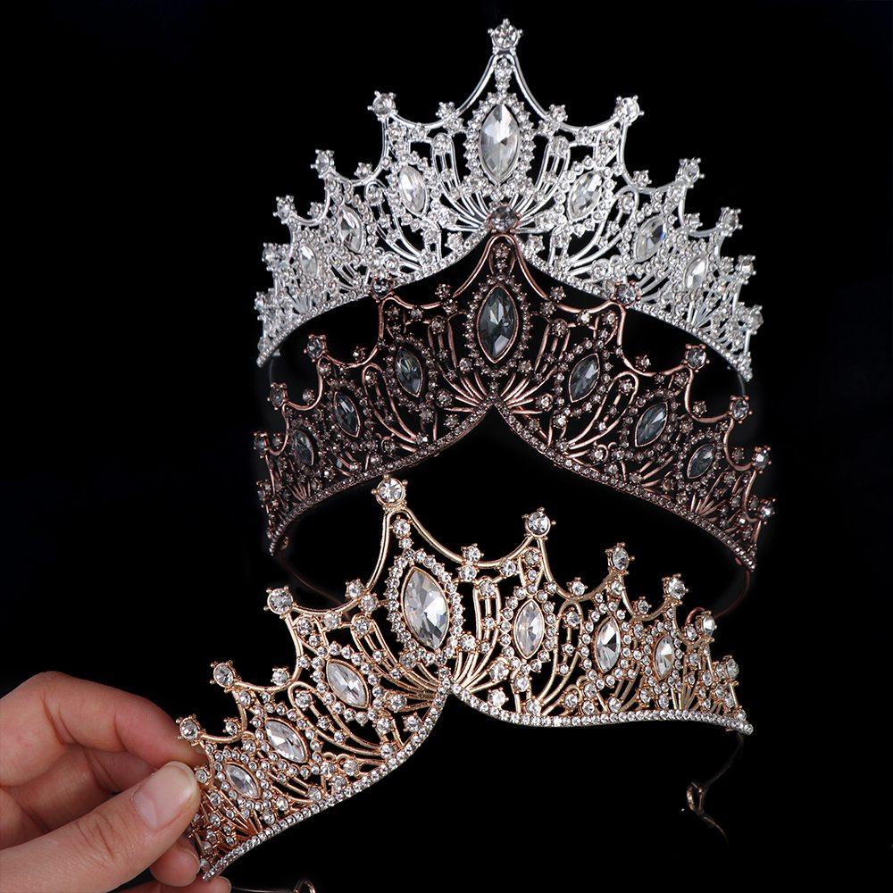 Tiara Temperament Rhinestone Head Wrap Baroque Korean Hairbands Women Hair Hoop Princess Headband