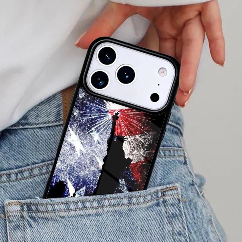 American Flag Phone Case for iPhone 16e 15 14 13 12 17 Pro Max Plus Air 17pro Cover Coque