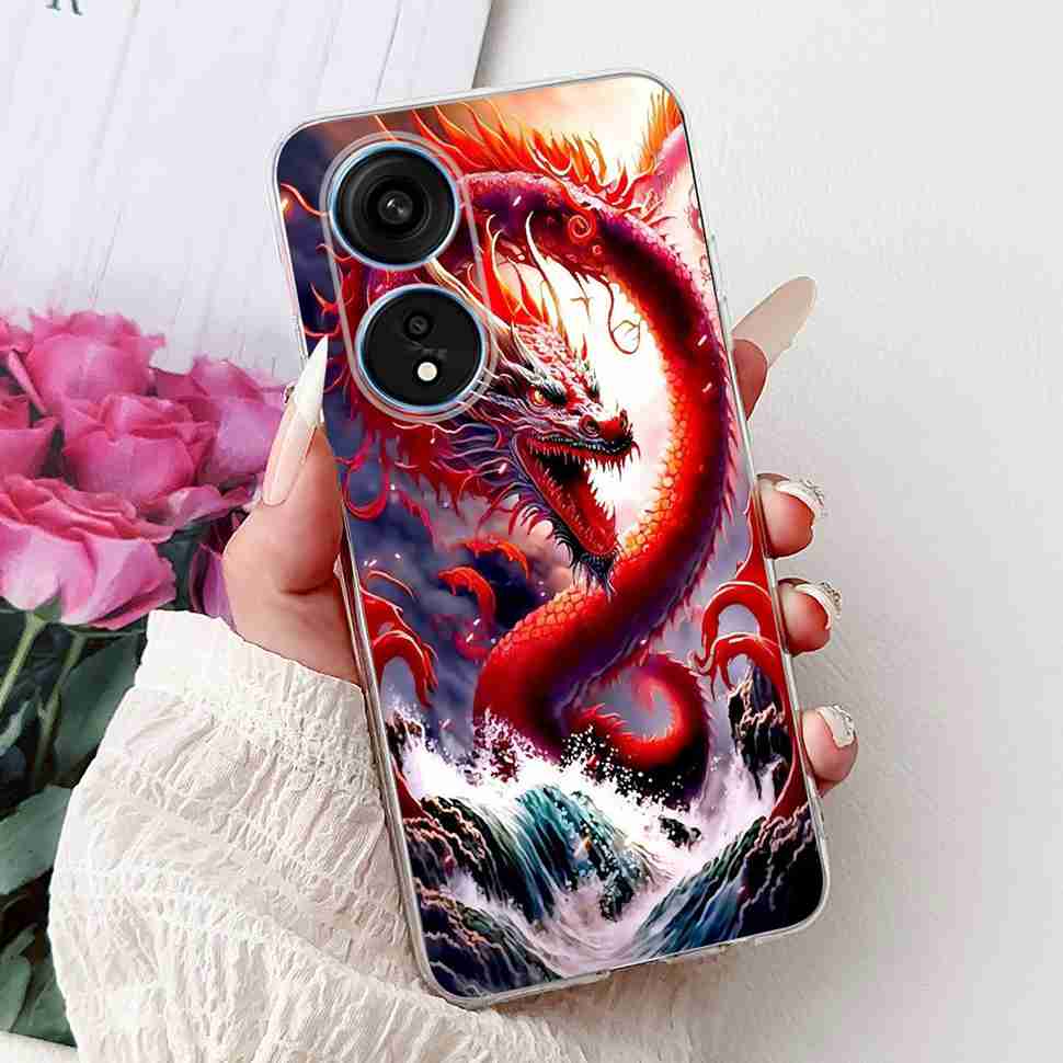 For Oppo A1 Pro 5G 6.7" Case Fashion Flower Painting Soft Silicone TPU Back Cover For Oppo A1 Pro a1 Pro PHQ110 Cases Bumper