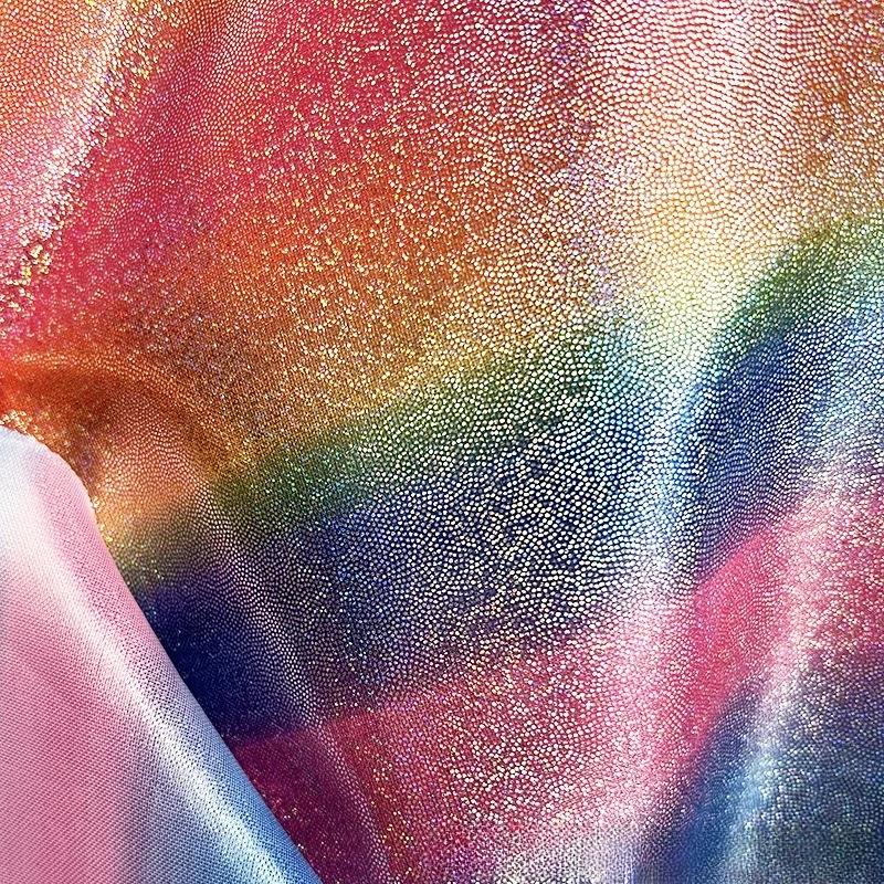 100x150cm Laser Regenbogen Glitzer Pailletten Stoff DIY Bastelbedarf Nähen Prinzessinenkleid Hochzeitsfeier Dekor Stoff