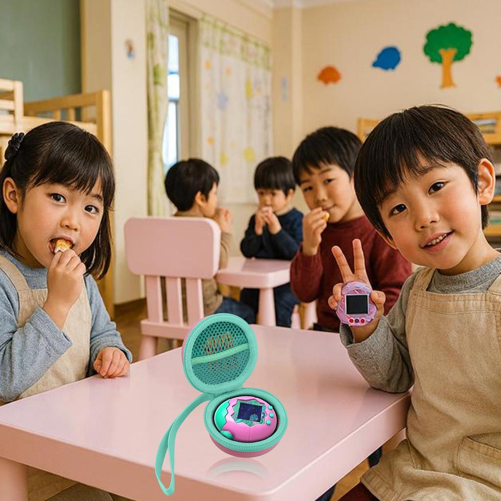 (Nur Gehäuse) Tamagotchi Paradies - Rosa Land Handheld-Spiel Aufbewahrungstasche, Rosa - co2CREA