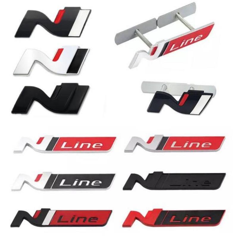 Metalowa naklejka 3D na samochód, emblemat N Line Nline, odznaka, akcesoria do stylizacji