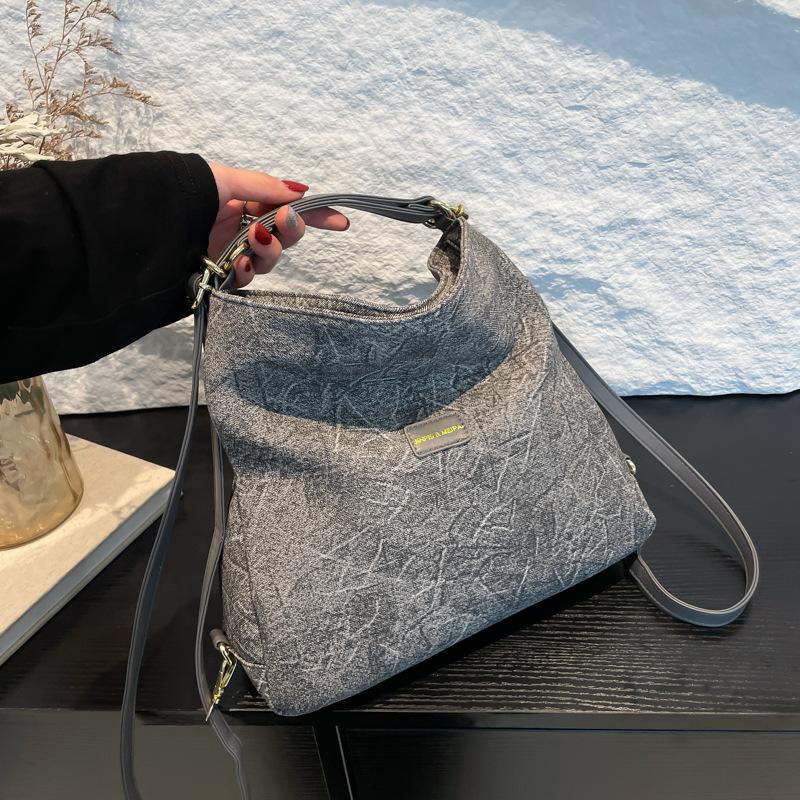 

Модный рюкзак ручной работы для женщин 2024 года, новая высококачественная сумка-мессенджер, универсальная сумка через плечо серый