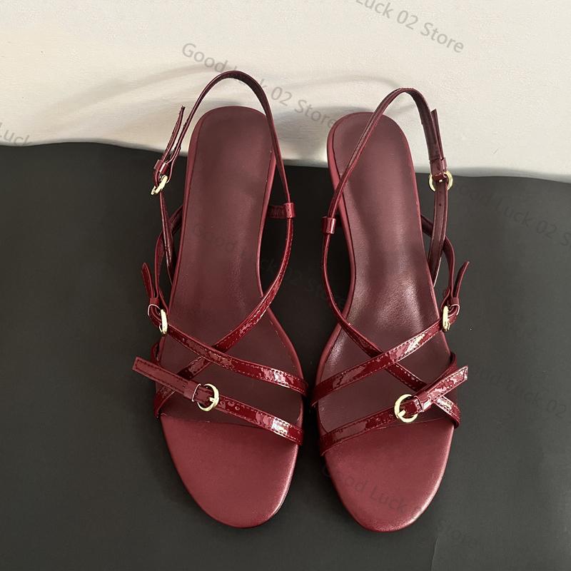 

Fashion 2025 Size 34-43 Women Real Leather Sandals For Women High Heels Shoes Sexy Pointy 2025 Summer Party Wedding Shoes 39 вино красного