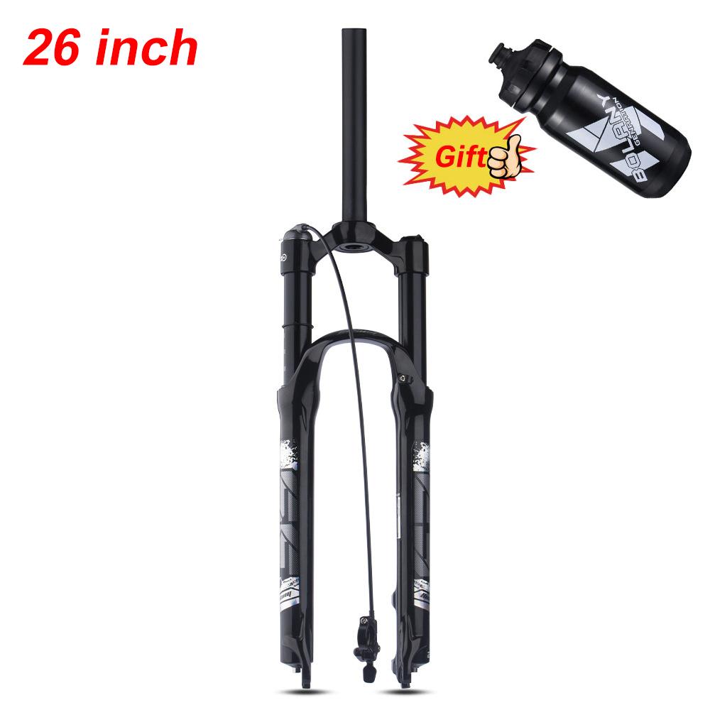 Bolany MTB Fork Magnesium Alloy Air Pressure Suspension 26 27.5 29 Inch Shoulder/wire Control Straight/conical Tube Lock Fork