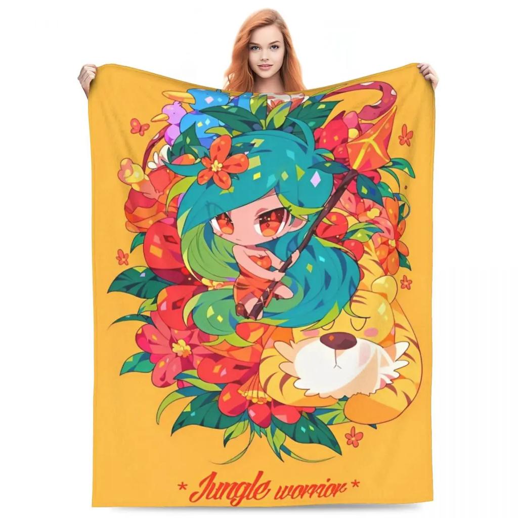 Cookie Run Kingdom Fleece Throw Blankets Action Gacha Game Blanket for Bed Couch Super Warm Bedding Throws