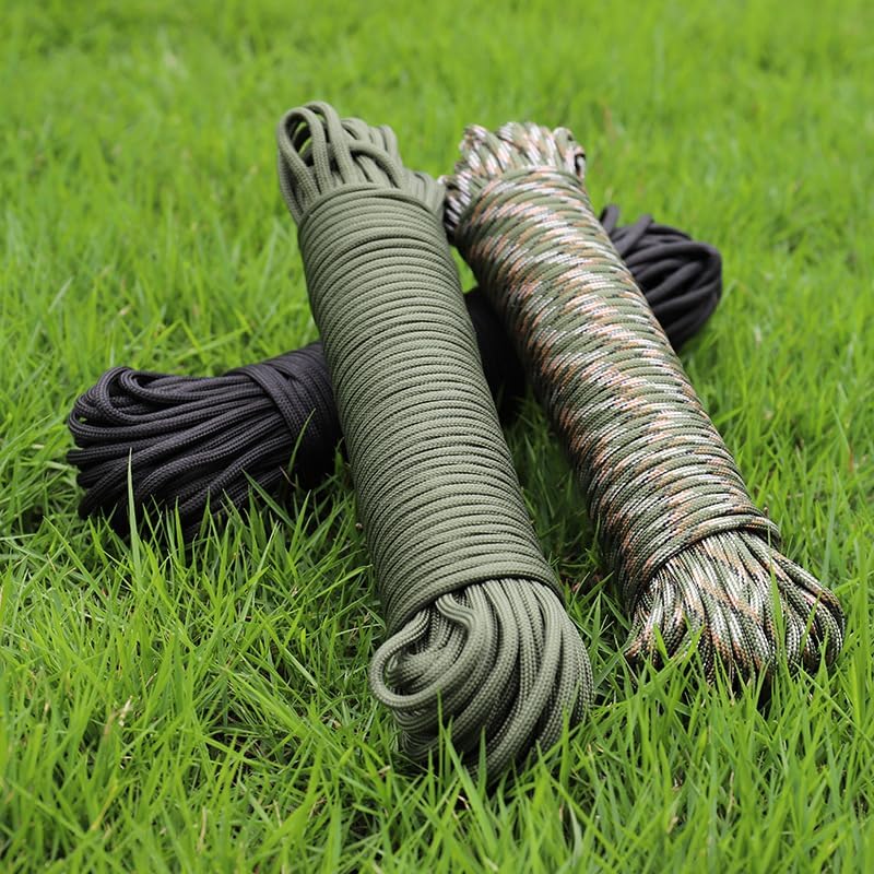 100ft 4mm Paracord Rop Utility Parachute Cord for Crafting, Tent, Camping, Clothes line, Hiking, Fishing