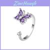 Butterfly Adjustable Ring With Cubic Zirconia For Women Summer 2022 Gift