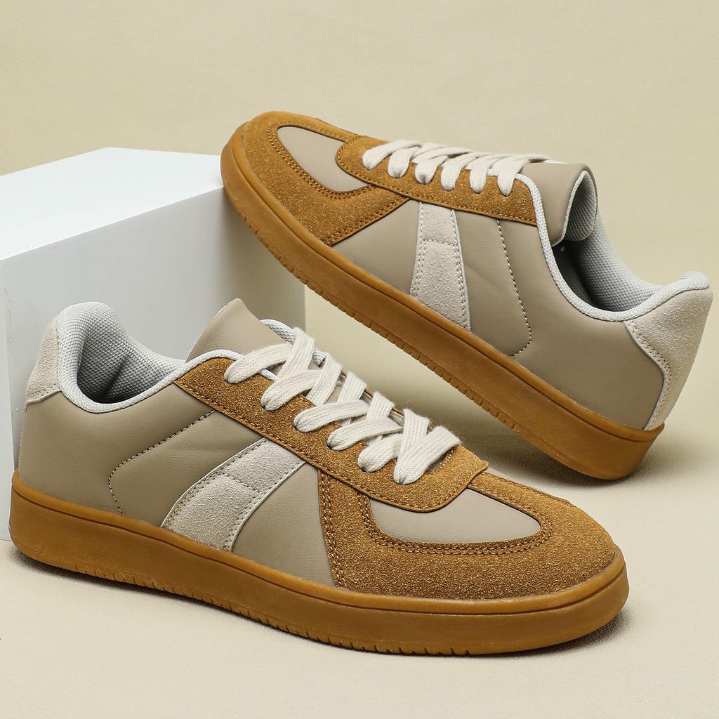 Women Retro Sneakers Versatile Leisure Shoes Men's Walking Jogging Shoes Casual Sports Shoes  Ins Trendy PU Leather Flats