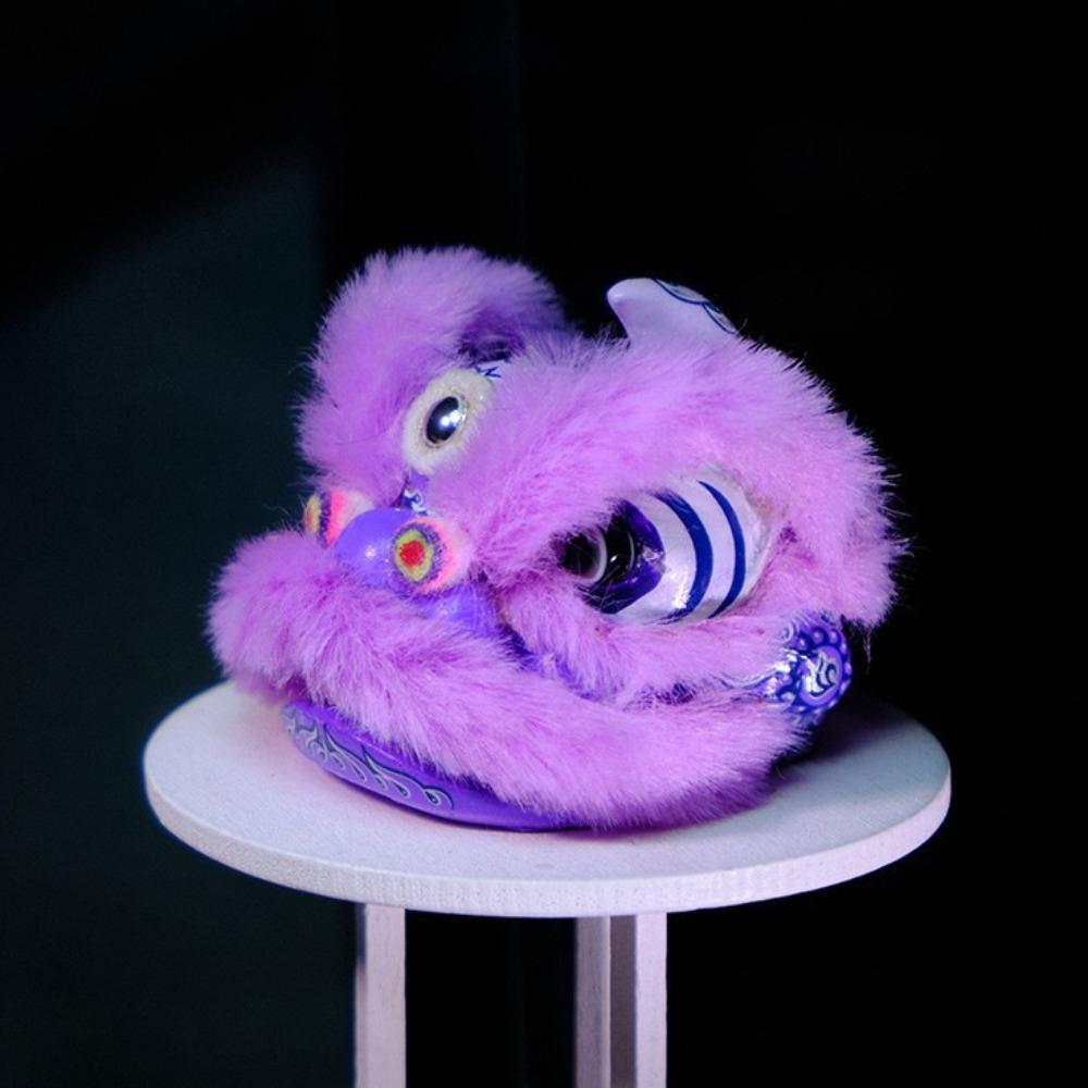

Personality Lion Dance Creative Ornaments Cartoon Chinese Red Lion Dance Decor Home Decor жёлтый/розовый