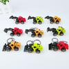 Mini Engineering Cars Charm Keychain Pull Back Cartoon Toy Car Keychain Pendant Anti-Detachable Hook Decompression Tool