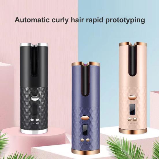 

Беспроводные щипцы для завивки волос USB-зарядка Анти-ошпаренный ЖК-дисплей температуры Укладка волос Парикмахерские инструменты Мини-портативные автоматические щипцы для завивки волос на каждый день