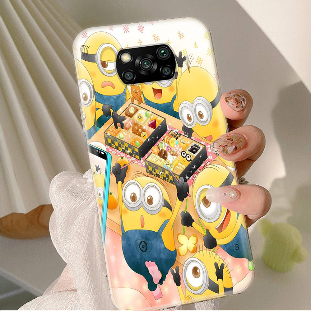 AM26 Lustige Minions Klare Hülle für Samsung A04 A14 A23 A34 A54 M23 M33 M52 M53 Realme 10 9 C30S C35 C55 VIVO Y02 Y21 Y33S Y51 X80 V25 Abdeckung