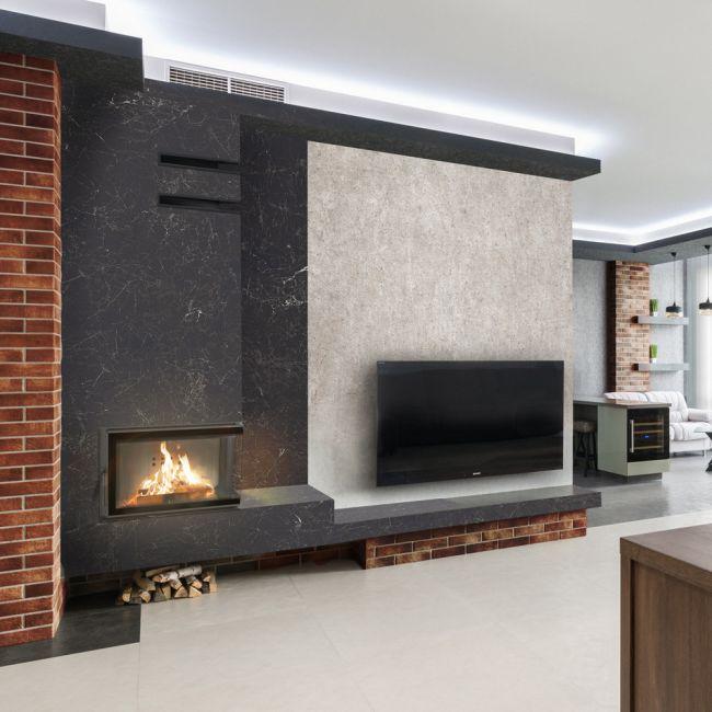 Smart stålpeis KRATKI MBM høyre 10 kW Ø 200 MSK