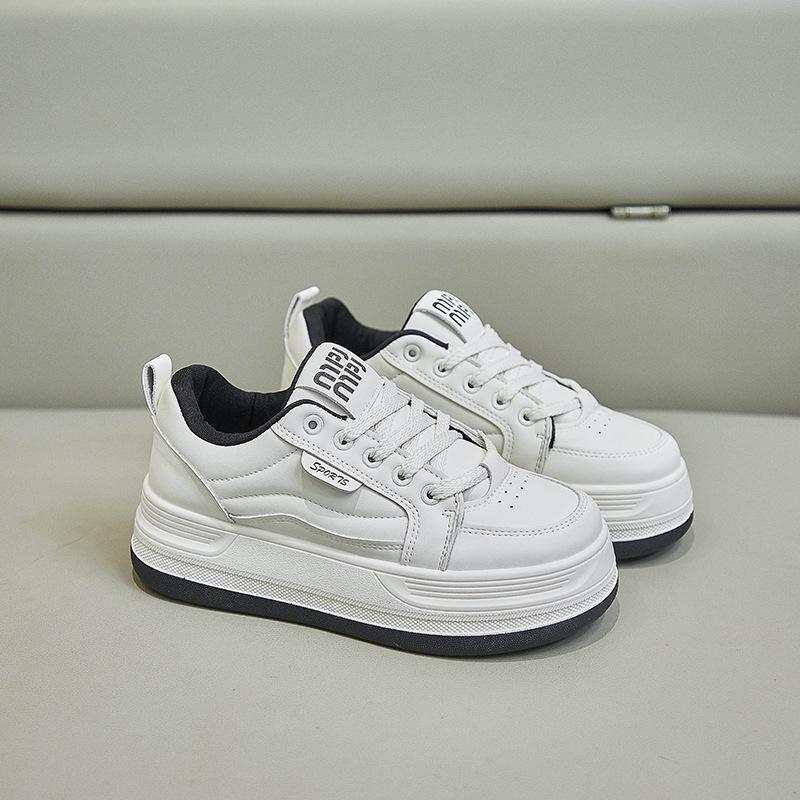 "2025 Spring Korean White Sneakers – Trendy Height-Boosting Casual Shoes for Women, Style Y8613"