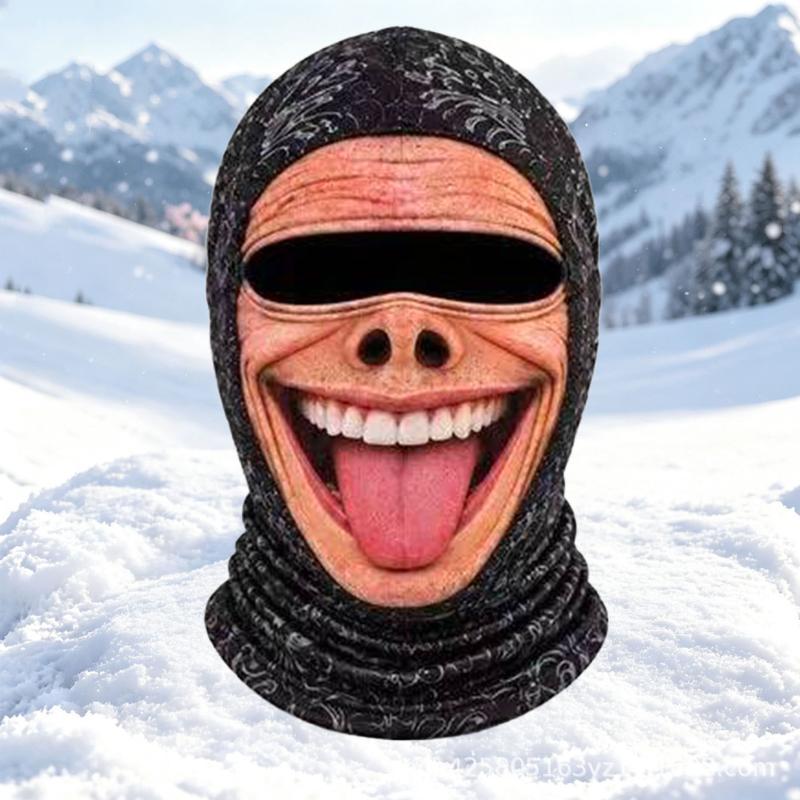 Funny Realistic Face Ski Mask,Old Man Ski Mask Funny Realistic Face ,Novelty Winter Face Cover For Skiing Parties