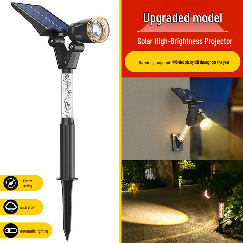 Super Bright Waterproof Solar Garden Spotlight: Dual-Purpose Landscape Lawn Light for Outdoor Villas