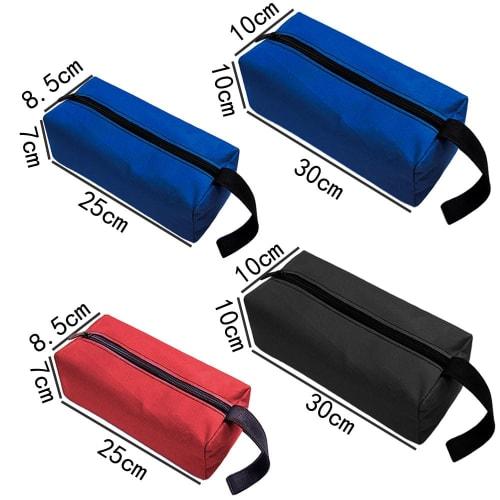 Set of 4 Tool Bags, 3 Colors, 2 Sizes, Tool Pouches, Storage, Travel, Multifunctional, Portable, Small Tool Bag