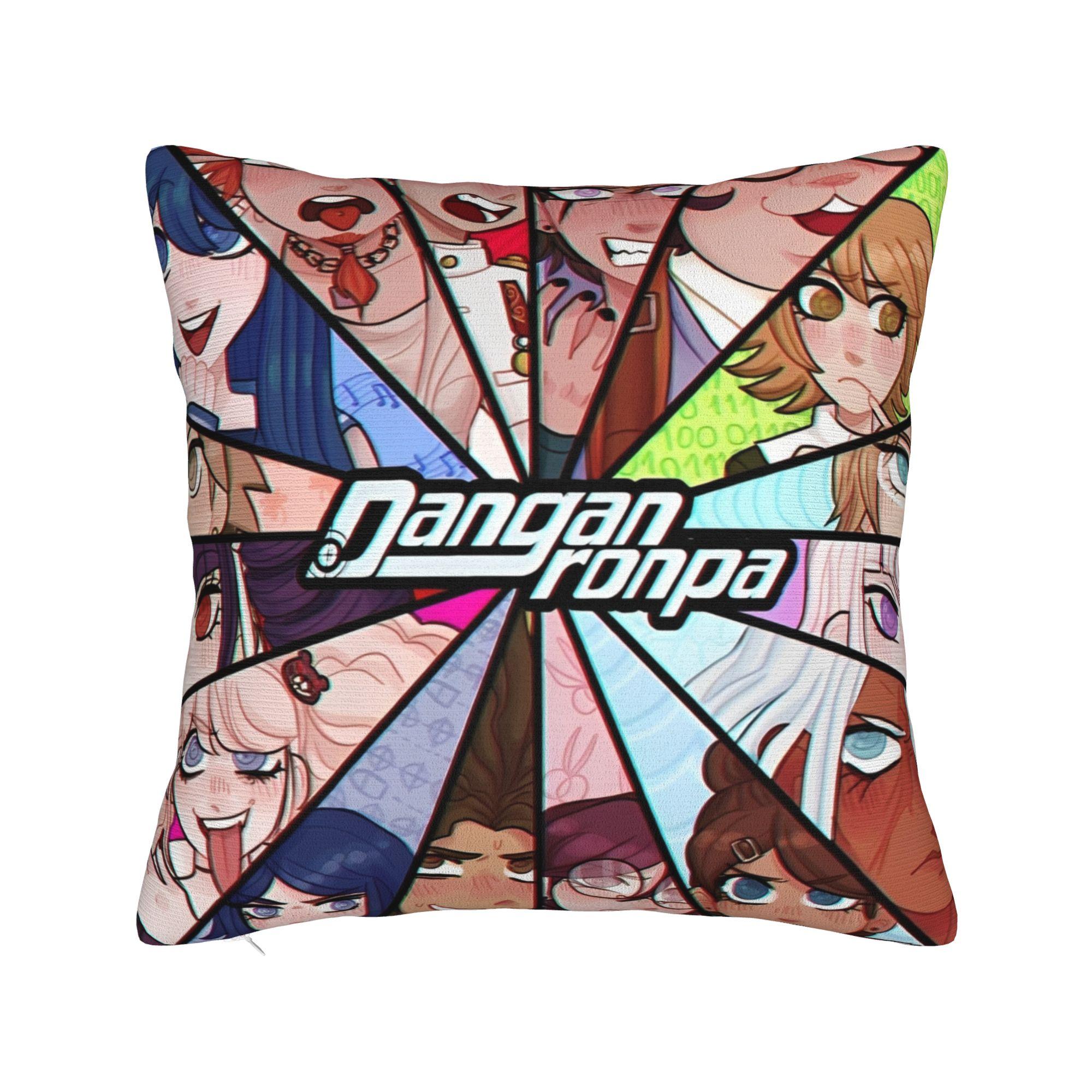 Подушка с принтом из японского аниме Danganronpa, чехол на подушку, подарок, декоративная наволочка для дивана, дома, разных размеров 12x12Inch
