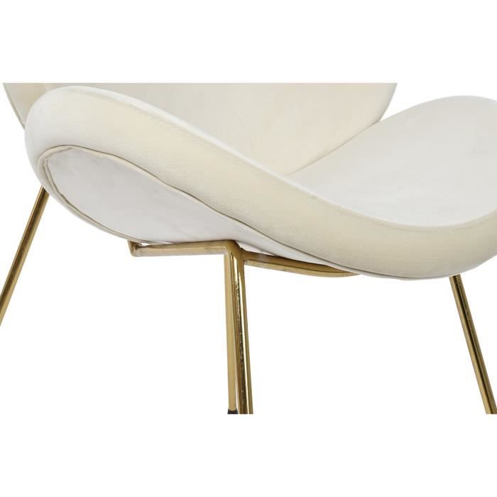 Chaise mousse métal bois (63 x 57 x 73 cm)
