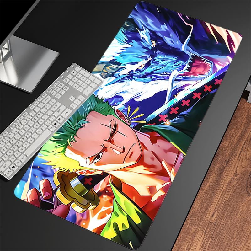 Large Mouse Pad Oone Ppiece Zoro Colorful Anime Table Mat Gamer Home Computer Hd Mousepad Cool Keyboard Pad Gaming Mouse Pad