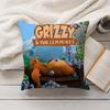 Federa Cuscino Cartone Animato Grizzy e i Lemming Decorazione Casa Copricuscino Adatto per Camera da Letto Auto Ufficio Divano