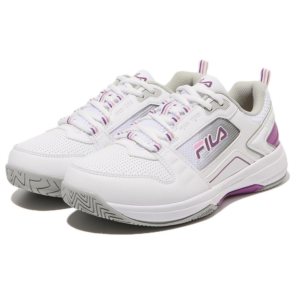Fila Stroke 2 T3 Textile, Synthetic Leather Abrasion Resistant Breathable Low Top Tennis Shoes Unisex White Purple 1TM01807F_148