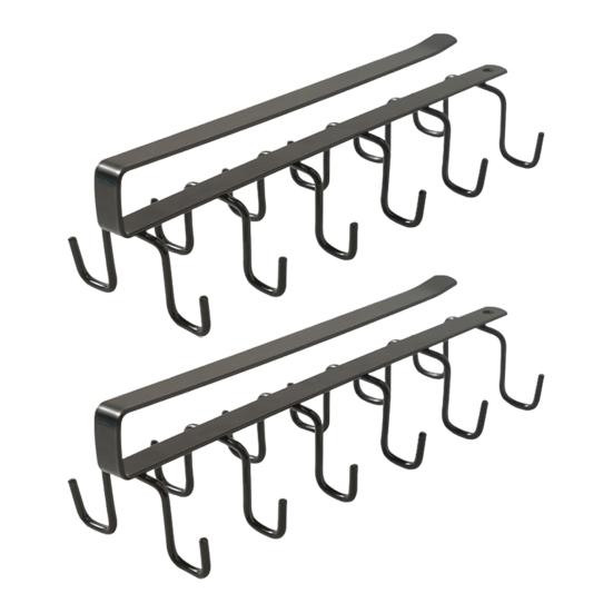 1/2Pcs Kitchen Utensil Rack Carbon Steel Ventilated Design High Load-Bearing Capacity Utensil Stand Hanging Cabinet Organizer