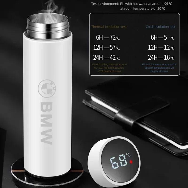 -500ml Car Smart Thermos Mug Stainless Steel ulated Water Bottle For BMW M X1 X2 X3 X5 X6 X7 E90 E60 E46 G20 G30 G32 F30 F40