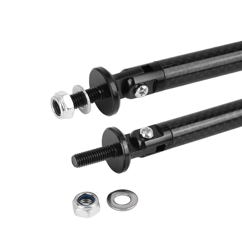 uxcell Car Front Bumper Lip Splitter Support Rod Adjustable Carbon Fiber Pattern Black