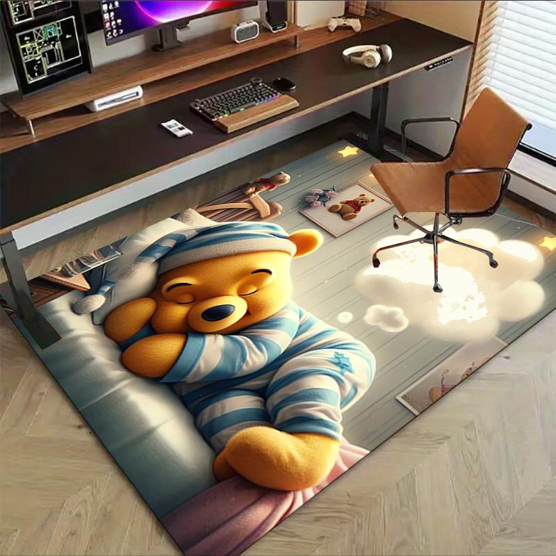 Piglet'S Sweet Dreams Carpet For Playroom Bedroom Living Room Sofa Home Decorkids Game Area Rug Nonslip Floor Mat
