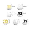 Black and Gold Confetti Birthday Party Confetti Table Decoration 18/20/30/40/50/60/70th Anniversary Party Decoration