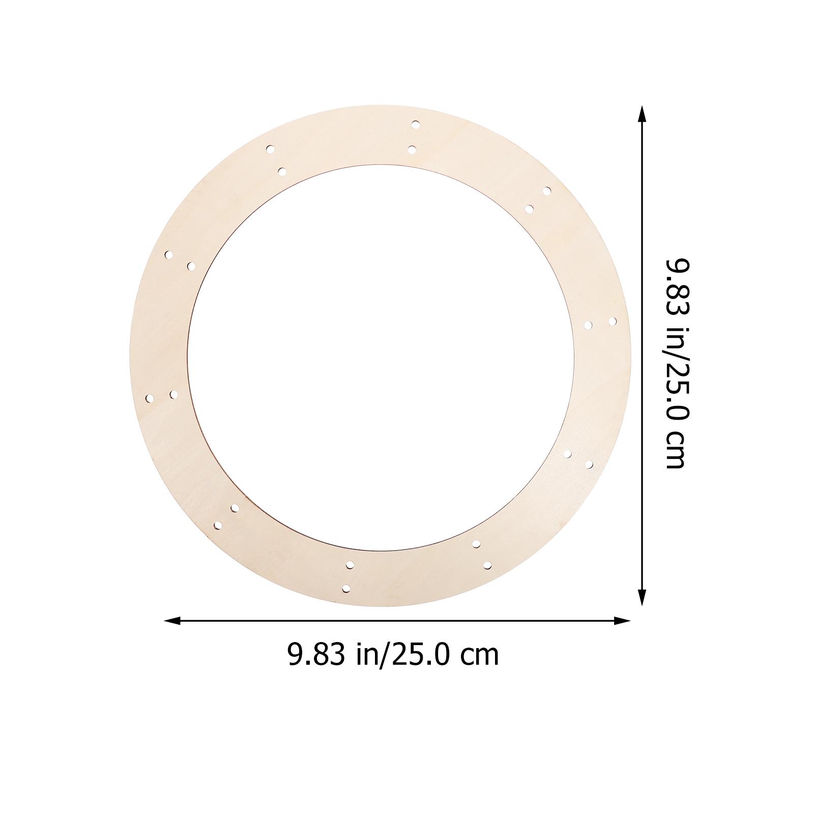 

6Pcs Round Wreath Frames Wood DIY Wreath Making Kits for Indoor Outdoor Decor Garden Patio Bedroom Wall Art Craft бежевый