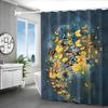1pc Butterfly Print Polyester Shower Curtain with Hooks - Vibrant Cartoon Design, No Drill Needed for Bathroom Decor