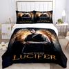 Lucifer Dunkles Charisma Druck 3-teiliges Bettwäsche-Set Bettbezug mit 2 Kissenbezügen Zuhause Geburtstagsgeschenk