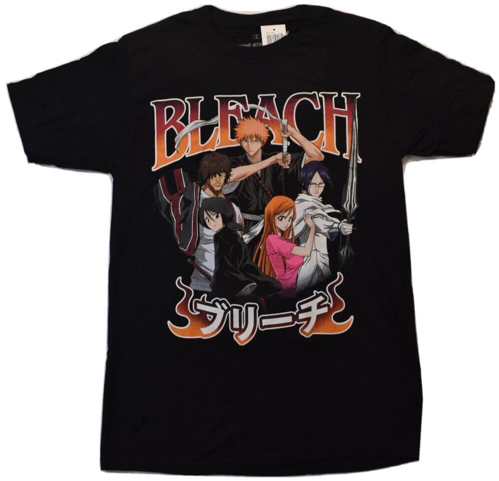 Ripple Junction Mens Bleach Character Group Black Shirt New S Unisex T-Shirt L