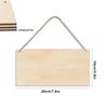 10Pcs Blank Rectangle Wooden Sign Blank with Rope Graffiti Crafts Hanging Wood Ornaments Painting Unfinished Wood Plaque