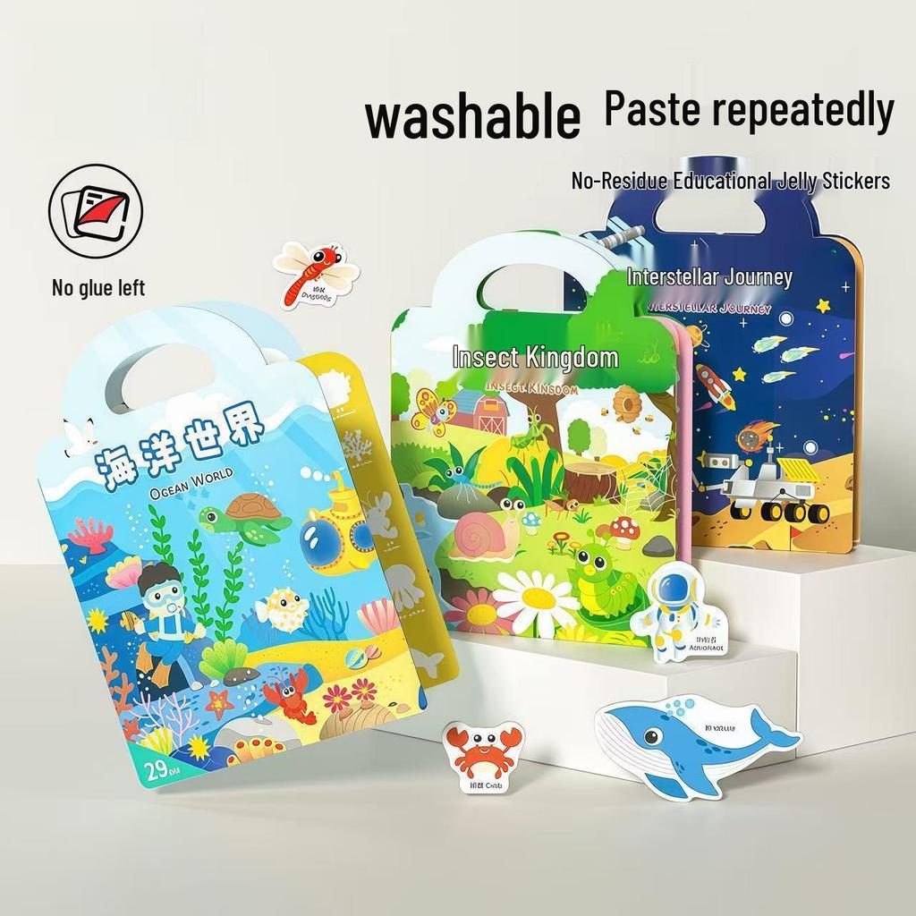 Baby's Tear-Resistant Jelly Sticker Book: Construction Vehicles 0-3 Years