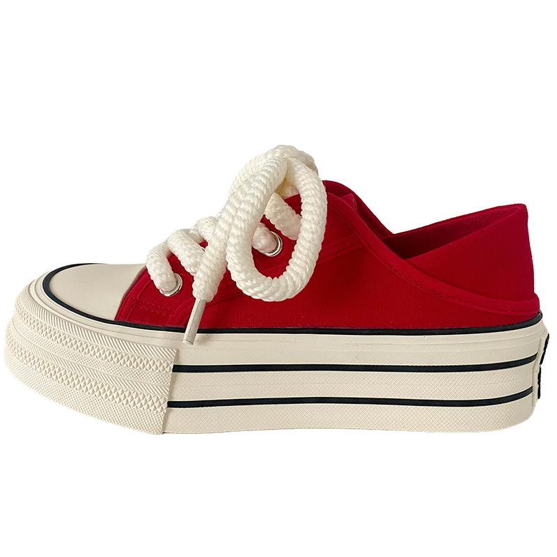 

HY-1259 летние популярные красные туфли на платформе из парусины, женская обувь, полутапочки, ленивые туфли с одной педалью 35 красный