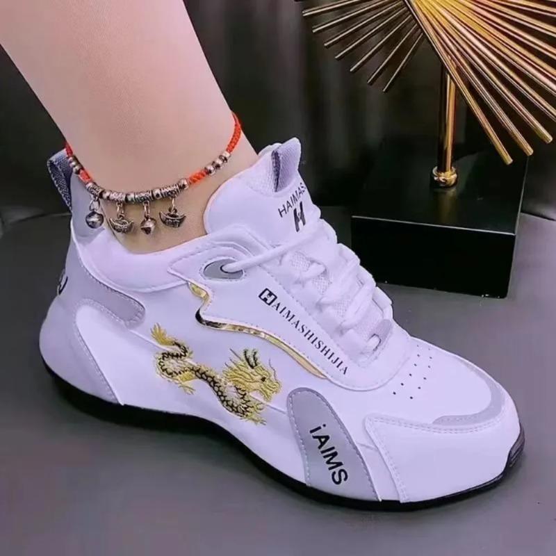 Scarpe da ginnastica firmate per donna, estive, in pelle, impermeabili, casual, sportive, scarpe da donna, leggere, traspiranti, antiscivolo, con plateau